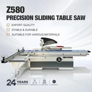 Electric Wood Furniture Cutting Machine Horizontal Woodworking Chipboard 45 Degree Precision Sliding Table Panel Saw