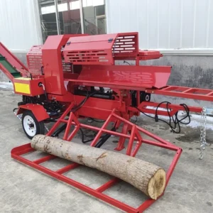 Electric Wood Processor Cutting 400mm Log Splitter Hydraulic Firewood Wood Log Cutting Machine