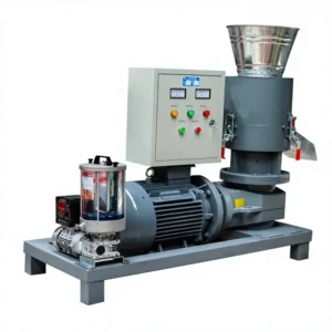 Energy Saving Vertical Flat Die Pellet Mill Bearing Motor Gear Automatic Lubrication No Oil Leak Industrial Wood Pellet Maker