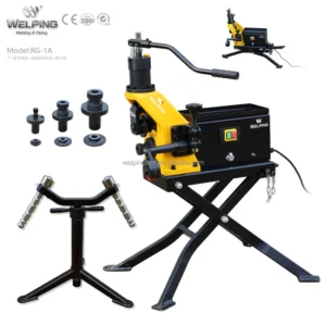 Factory 8 Inch Roll Groove Machine with Foldable Stand 8mm Wall Thickness Pipe Grooving Machine