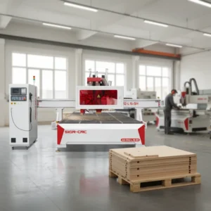 Factory Direct CE Approved A6 Series CNC Router with 8 Tool Linear Magazine and Horizontal 3.5KW Double Drill Spindle