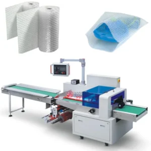 Factory Direct Full Automatic Servo Horizontal Wrapper Air Bubble Film Flow Pack Forming Sealing Wrapping Machine