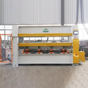 Factory Sales Woodworking Large Format Plywood Door Hydraulic Automatic Wood Hot Heat Laminate Press Machine 120T Price