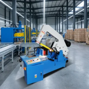 Factory Supply HS7140 Hydraulic Tension Manual Horizontal Band Saw Machine Cast Iron 400mm Cutting Capacity 3.22kW Motor Power