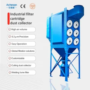 Filter Cartridge Dust Collector Customizable Voltage Industrial Dust Removal Equipment for Grinding Workshop
