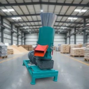 Flat Die Biomass Pellet Machine 500kg/h 37KW Motor 6-10mm Pellet Diameter Bearing Gear Easy Operation 1 Year Warranty