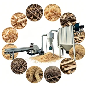Forced Feed Wood Chipper 3m Belt Conveyor for Log Branch Bamboo CE