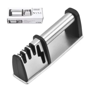 Four in One Knife Sharpener Sharpening Stone Hand Grip 2 Stages Knife Sharpener