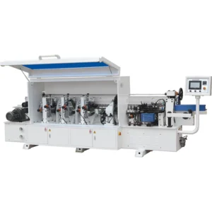 Full Auto High Efficiency Woodworking Edge Banding Machine with Gluing Scraping Functions for Door Corner Rounding