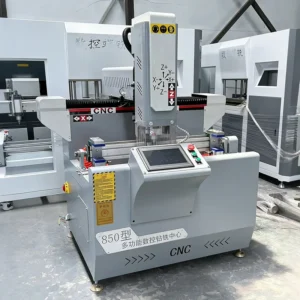 Fully Automatic Double Head CNC Drilling Milling Machine for Aluminum Extrusion Profile Precision Milling Tool