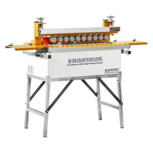 Fully Automatic Mini Edge Banding Machine for Wood Based Panels for Household Use Capable of Curved and Straight Edging