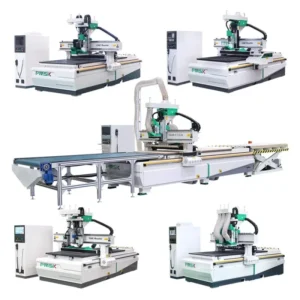 Funiture Production Line CNC Router Wood Working Automatic Loading and Unloading Wood Nesting Carving Machine