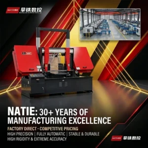 Gb4250 Hydraulic Semi automatic Metal Cutting Band Saw Machine 500x500mm High Accuracy Cutting with 5.5kW Motor and Gearbox