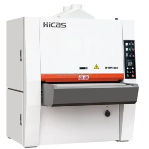 HC R RP 1300 Wide Belt Sanding Machine for Solid Wood Furniture Factory 56.7kW INOVANCE PLC 20 1300mm 4100kg CE