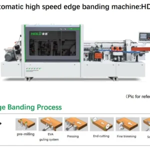 HD610JS CE Pe milling Automatic Edge Banding Machine for Woodworking MDF Production Gluing PVC with Flat Scraping Function