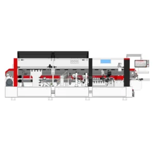 HICAS S320 Automatic Edge Banding Machine 7 Stations Pre Milling LEUCO Trimmer Inovance PLC for Furniture Cabinet Door