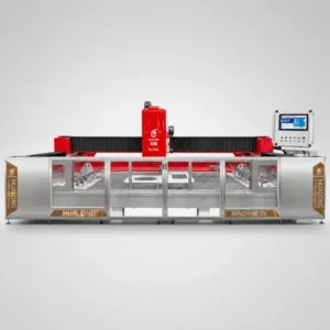 HLCNC 3319 3 Axis CNC Stone Machining Center 20 Tool ATC 9.5kW Motor for Marble Granite Countertop Sink Cutout Edge Polishing