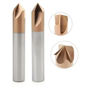 HRC55 Hardened Steel Chamfering Mill Blue Nano Coated Carbide Edge Chamfer Bit Chatter Free Smooth Surface Finish ODM OEM
