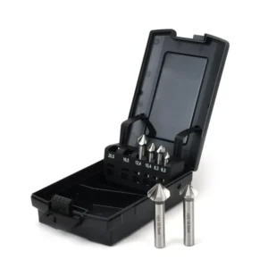 HSS Chamfer Countersink Bit Set High Hardness Wear Resistant Sharp Cutting for Metal Deburring Hole Chamfering Trimming