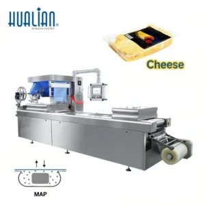 HVR-420A Automatic Film Roll Dates Vacuum Map Vsp Stretch Film Thermoforming Vacuum Packaging Machine for Cheese Bread Chicken