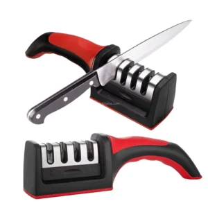 Handheld 4 Stage Manual Knife Sharpener Eco Friendly Durable Stainless Steel Coarse Grit Tungsten Steel Versatile Kitchen