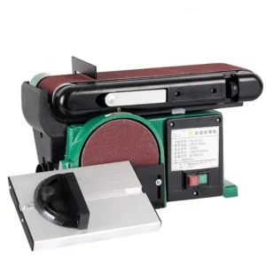 Heavy Duty 6 Inch Combination Belt Disc Sander 150mm Benchtop Grinding Polishing Machine for Wood Metal Adjustable Speed