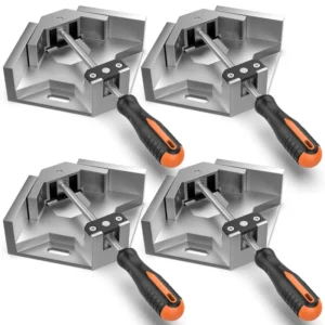 Heavy Duty 90 Degree Wood Clamp Stainless Steel Anti Rust Aluminum Alloy DIY Welding Assistant Tool for Carpentry Metalworking