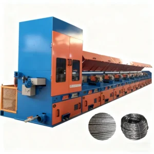 Heavy Duty Automatic Precision Wire Drawing Machine PLC Control Rotating Dies for High Accuracy Cable Steel Iron Wire