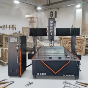 Heavy Duty Large 4 Axis CNC Router 360 Degree Rotary Axis for Architectural Column Relief Carving