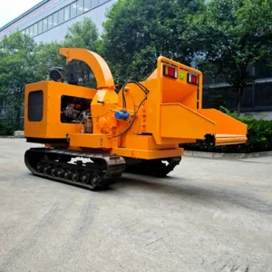 High Efficiency 12 Inch Crawler Diesel Branch Chipper Wood Crusher for Agricultural Waste