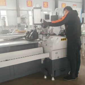 High Efficiency CNC Automatic Single Head Glaze Bead Miter Saw Professional Cutting Machinery for PVC Window & Door Glaze Bead