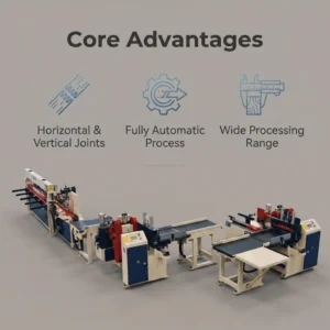 High Efficiency Full Automatic Hydraulic 6 Meters Wood Finger Joint Press Machine, Woodworking Line