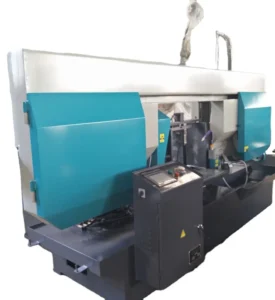 High Efficiency Gantry Frame CNC Full Automatic Band Saw Machine with PLC Gear Gearbox 380V Auto Feeder for Metal Cutting
