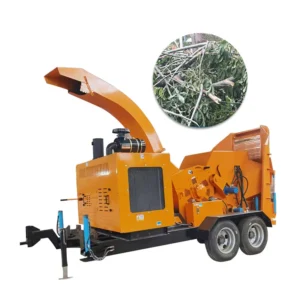 High-Efficiency Mobile Wood Chipper Machine Crusher Shredder Wood Chip Machine