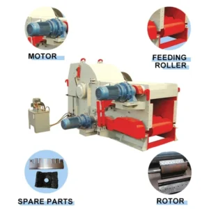 High Efficient Stationary Wood Chipper Wood Crusher