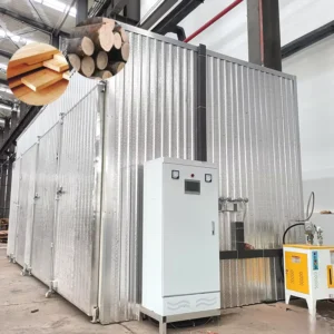 High Frequency Fully Automatic Vacuum Wood Drying Kiln 10m Capacity 24kw Power Multi Heating Method 380V