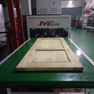 High Frequency Solid Wood Door Frame Assembly Hot Press Machine With PLC And Servo Motor CE Certified For Door Manufacturing