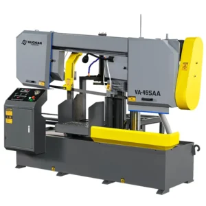 High Low Head Hydraulic Semi Automatic Motor Manual Tension Inclined Downward Cutting Single Column Band Saw Machine for Metal
