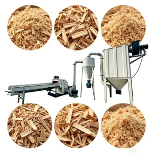 High Output Double Mouth Wood Chipper 22-132kW Motor for Furniture Scraps Board Edges