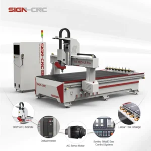 High Precision 3 Axis CNC Router Machine 1325 with Syntec System 9KW ATC Spindle CNC Router for 3D Wood Engraving