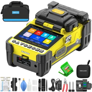 High Precision 6 Motors Core Alignment Optical Fiber Splicing Machine Low Loss AUA-15F SM MM Fiber Optic Fusion Splicer
