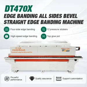 High Precision Automatic 45 Degree Oblique Edge Bandling Machine for Handleless Wardrobe Door Plywood Veneer