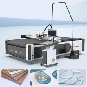 High Precision CNC Cutting Machine For Honeycomb Panel Grey Board With Oscillating Knife CCD Camera