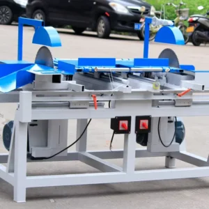 High Precision Woodworking Double Head Cutting Saw Machine Horizontal Double Cut Sawmill Timber Cross Cut Saw