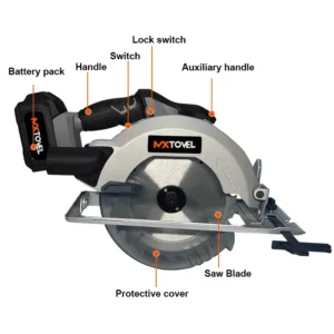 High Quality Brushless 20V Portable Rechargeable Cordless Circular Saw for Woodworking and Brick Cutting with 185mm Blade