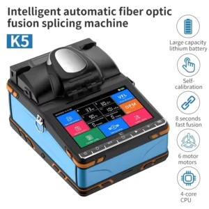 High Quality FTTH Electric Fiber Optic Fusion Splicer K5 Automatic 6 Motors Single Mode Fast Splicing 6s Splicing Machine