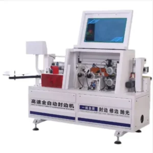 High Speed Fully Automatic Edge Banding Machine with Edge Trimming Buffing for Cabinet Wood Panel Processing