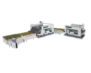 High Speed PLC Controlled Motor Servo Drive Automatic Glass Double Edge Edging Grinding Polishing Line Gearbox High Production