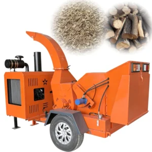 High efficiency Diesel Mobile Wood Chipper Commercial Log Shredder Garden Branch and Wood Crusher