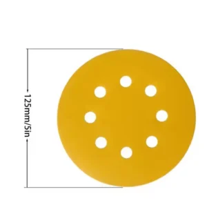 Hook and Loop 6 Inch 80 Grit Sanding Discs Round Sanding Disc Yellow Sandpaper Disc for Polishing